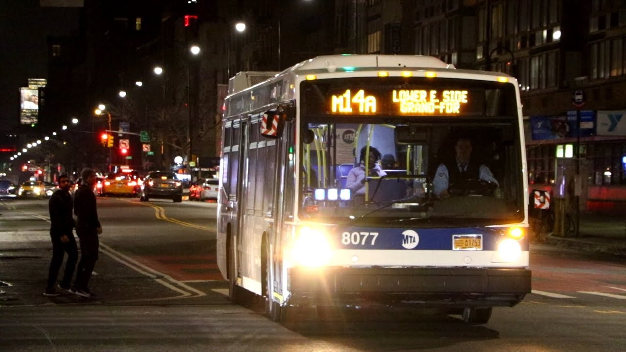 MTA New York City Bus 2011 Nova Bus LFS 8077 On The M14A @ 14th Street & 6th Avenue