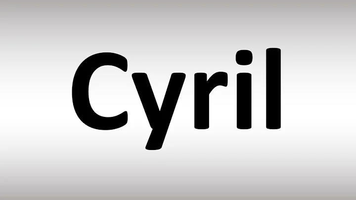 How to Pronounce Cyril