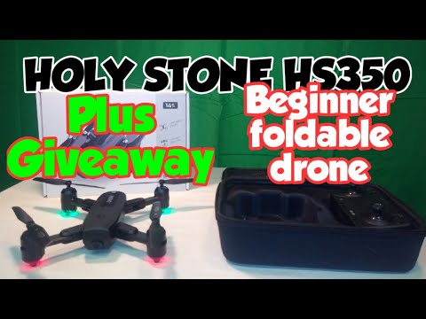 Holy Stone hs350(D30) altitude hold foldable drone for beginners. Quick unboxing + giveaway info.