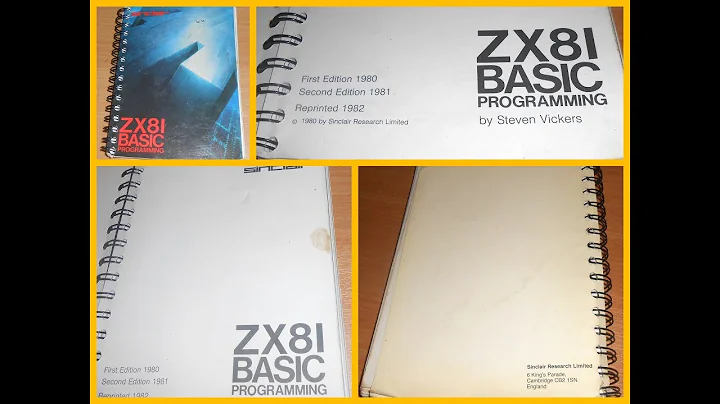 Sinclair ZX81 Basic Programming Computer Manual Book