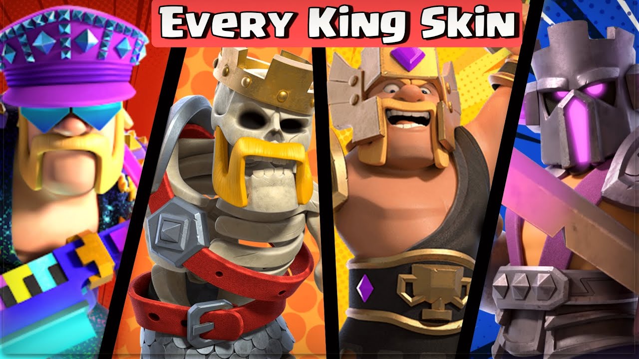 Every Barbarian King Skin Clash of Clans Animation YouTube
