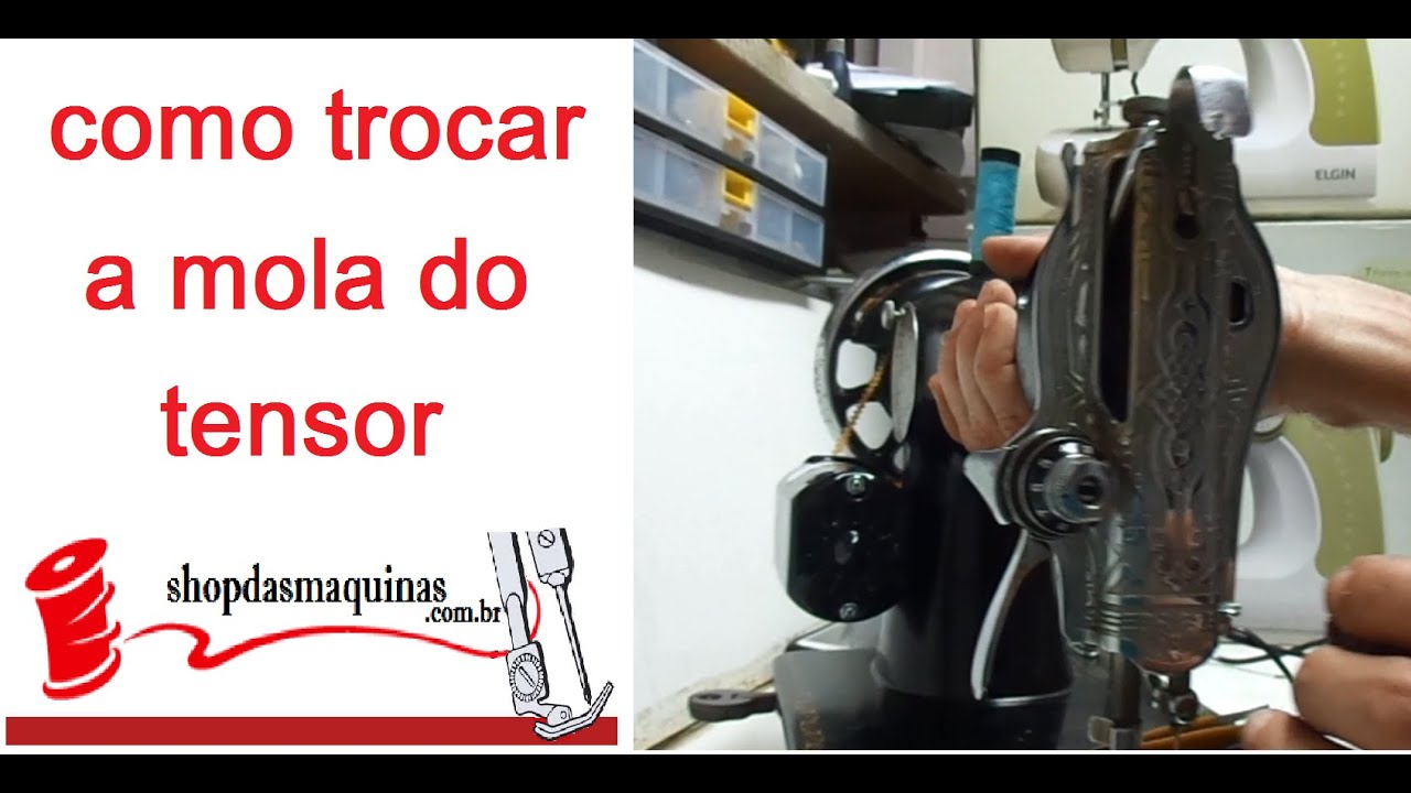 como trocar mola tensor da maquina de costura