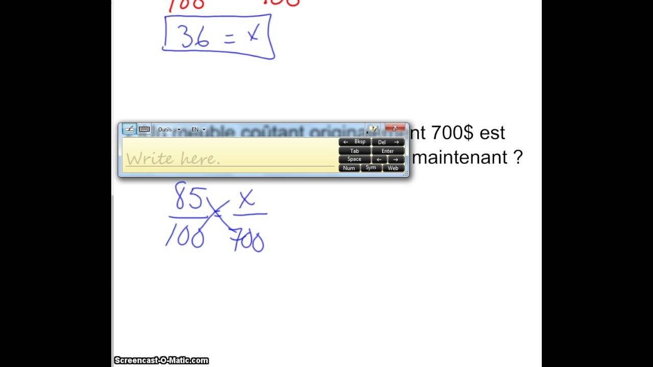MATHS - Raisonnement proportionnel 3 (pourcentage) - YouTube