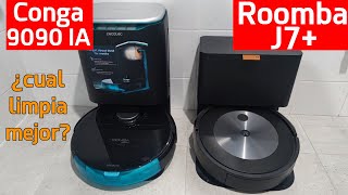 Conga 9090 IA vs Roomba J7+  COMPARATIVA DEFINITIVA MEJOR ROBOT ASPIRADOR