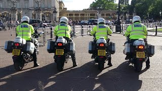 MPS Special Escort Group escort King Charles out of Buckingham Palace!