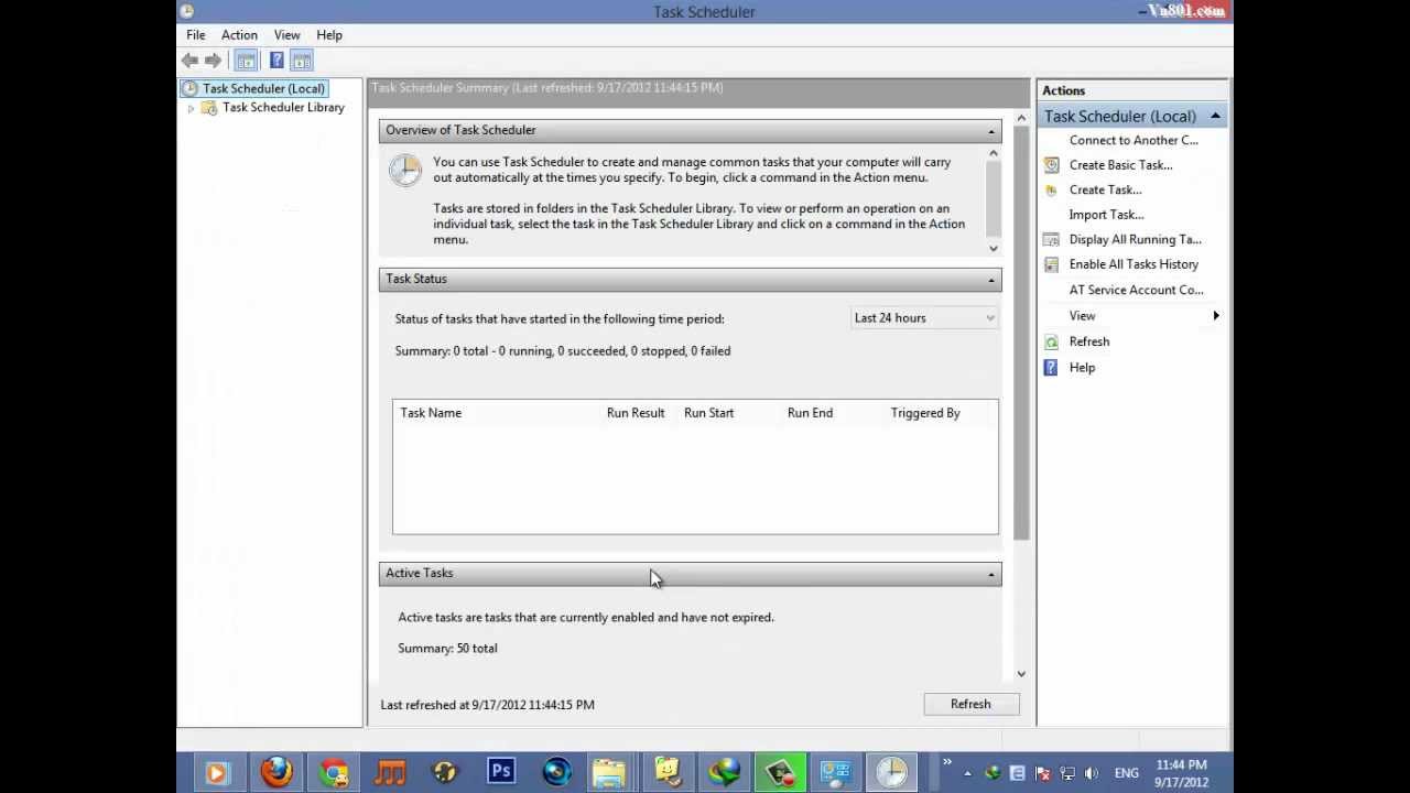 How to Schedule Auto Shutdown in windows 8