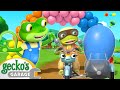 Grandma geckos balloon race  geckos garage  cars  trucks for kids