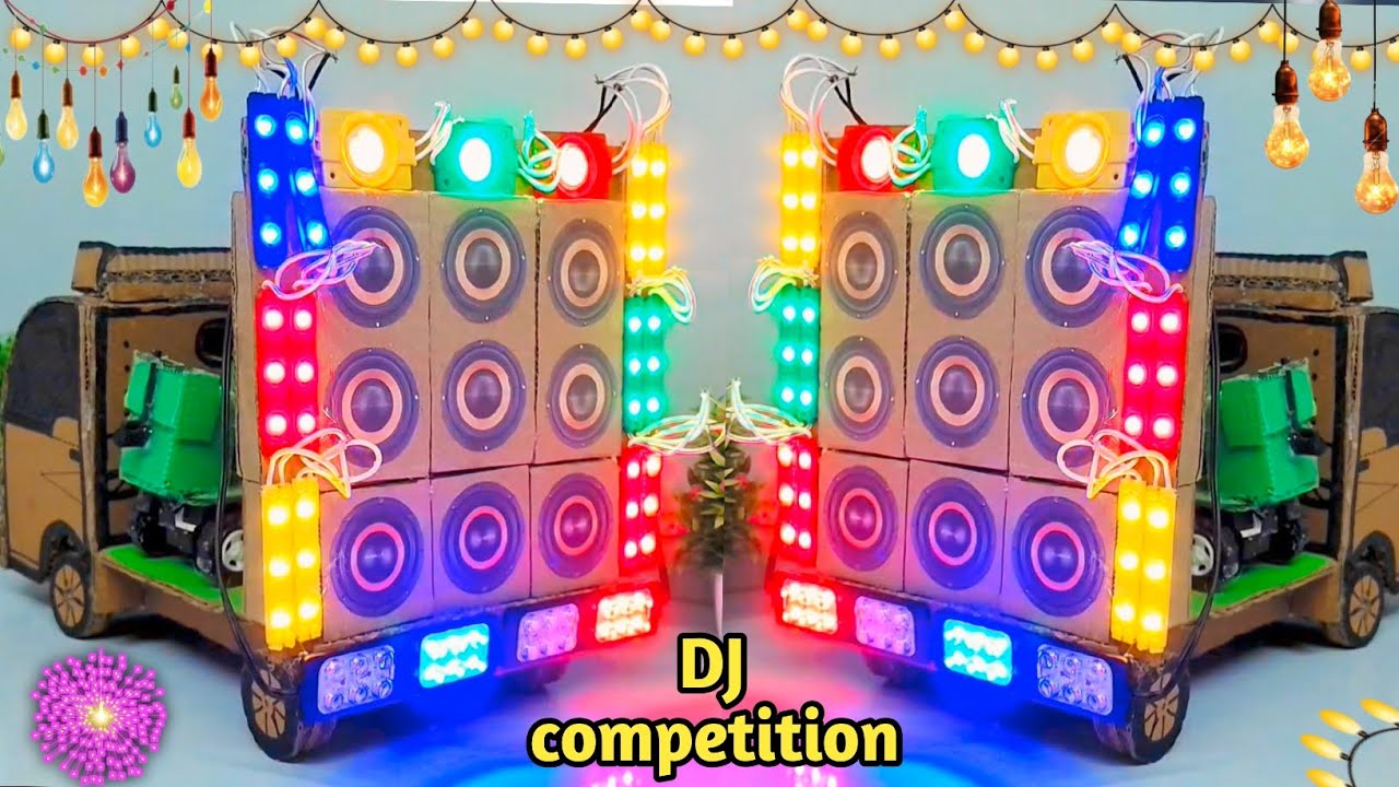 Mini Dj Truck Setup | how to make mini djsetup with cardboard Making Dj truck | gadi loading truck 