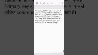 what is primary key #shorts #ytshorts #codingwithshiva