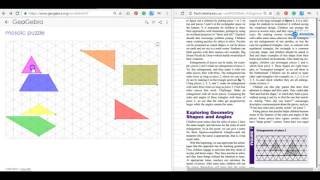 Mosaic Puzzles with Geogebra