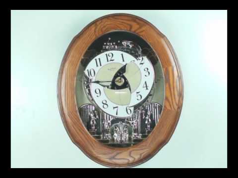 Oak Nostalgia Legend Clock by Rhythm Clocks w/ Beatles - YouTube