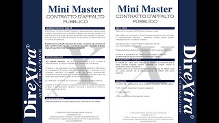 Presentazione Mini Master Contratti d'appalto pubblici-nuovo Codice dei Contratti Pubblici