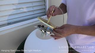 Hanging Opal Glass Globe Light | Lighting Collective