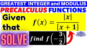 ABSOLUTE VALUE OF (x) DIVIDES [x+1] IN PRECALCULUS