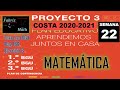 Semana 22, Bachillerato, Matemática (Proyecto 3, semana 3)