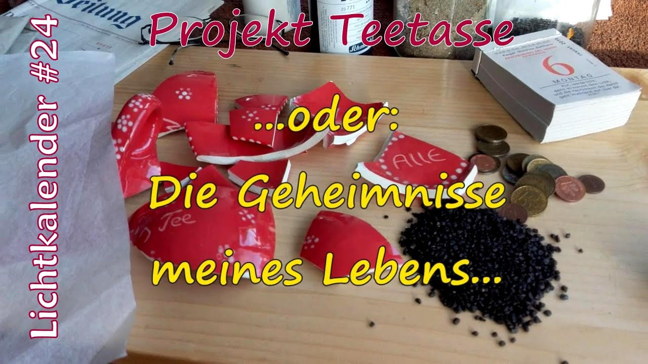 Tihyowes Lichtkalender #24 ~ Projekt Teetasse | Scherben befestigen