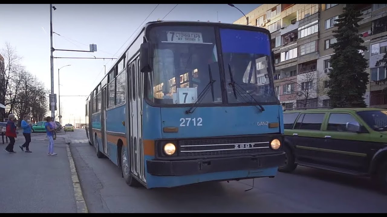 Bulgaria, Sofia, trolleybus 7 ride from zh.k. Lyulin 3 to Zapaden Park