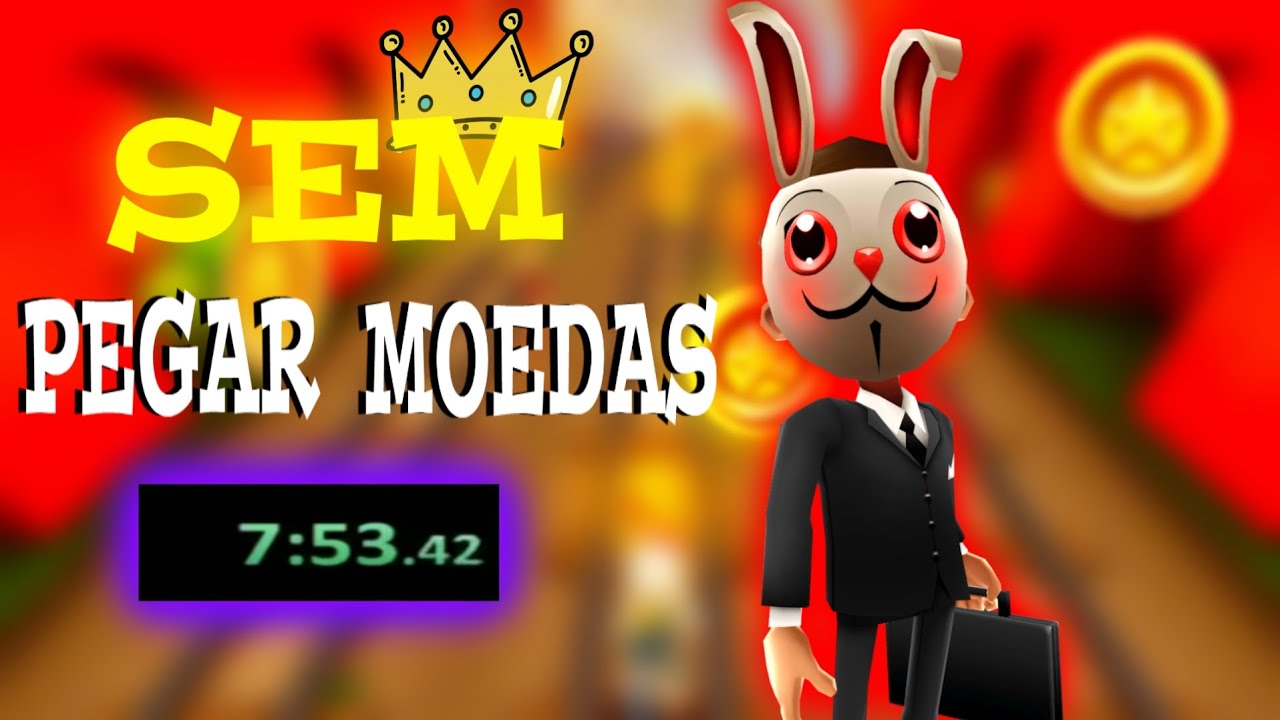 Jogando SUBWAY SURF com desafio de não pegar moedas!! 