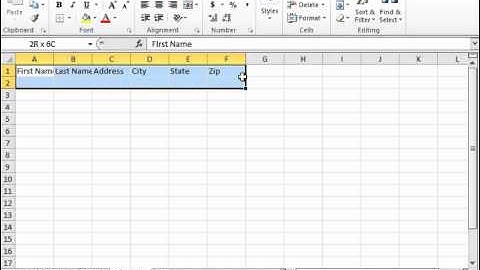 Excel 2010 Tutorial Creating a Table Microsoft Training Lesson 23.1
