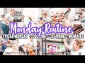 CLEAN WITH ME TYPICAL MONDAY CLEANING ROUTINE | MOM LIFE CLEANING MOTIVATION | HAPPY HOMEMAKING