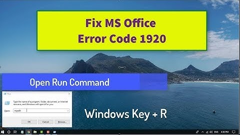Fix 1920 - MS Office Error Code