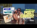 missing the beach so let's design some postcards | vacation recap, design with me ft. kittl