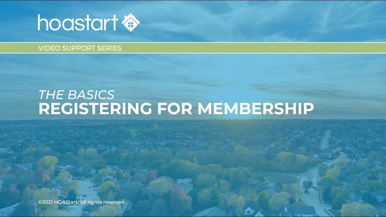 HOAStart Support Member Registration