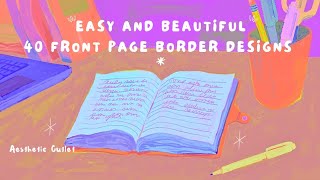 Border Designs That Will Make Your School Project Shine! 🤩✨️