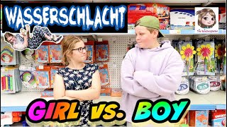 Girl Vs Boy Challenge Wer Kauft Was Im Spielzeugladen? Wasserbombenschlacht 