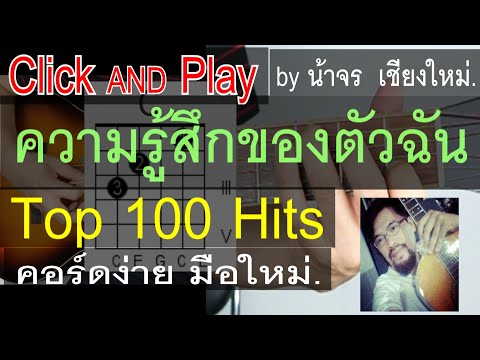 สอนกีต้าร์ ความรู้สึกของตัวฉัน ClickAndPlay [มนัสวีร์] คอร์ดง่าย ตีคอร์ด มือใหม่ - น้าจร เชียงใหม่