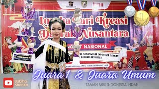 Download Lagu Tari Jaipong Niskala|Juara 1 dan Juara Umum Tari Kreasi Daerah Nusantara | Tingkat Nasional| MP3
