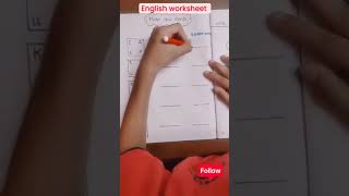 English worksheet for kids.Try out today !#parenting #homeschooling #englishworksheets #phonics