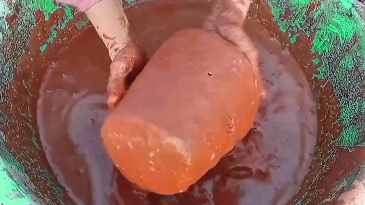 ASMR|| red dirt completion with yummy paste play 