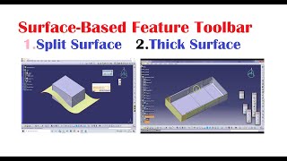 Split Surface,Thick Surface in CatiaV5 II Tutorial -42