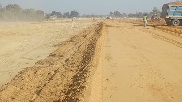 Sub-grade Top bed preparation in Ganga Expressway Project