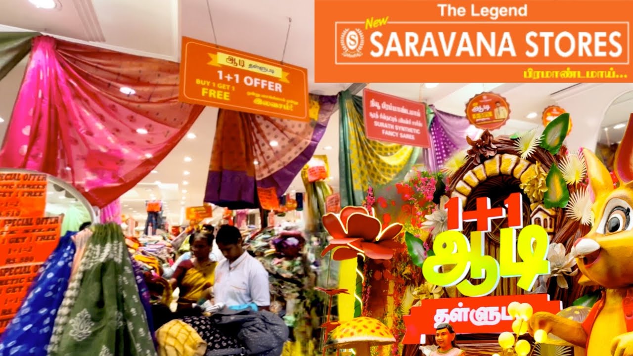 THE LEGEND SARAVANA STORES T.NAGAR BUY1GET1FREE AADI OFFER 5%-50% 
