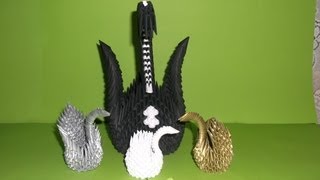 HOW TO MAKE 3D ORIGAMI  SWAN 4  | DIY  Paper Craft Swan