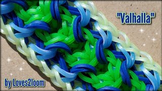 Valhalla Rainbow Loom Bracelet Tutorial (5 bars wide)