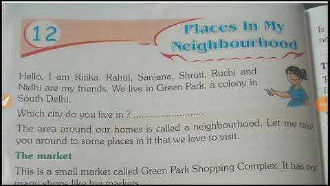 Class-1,EVS, lesson-12 Places in my neighborhood, part-2