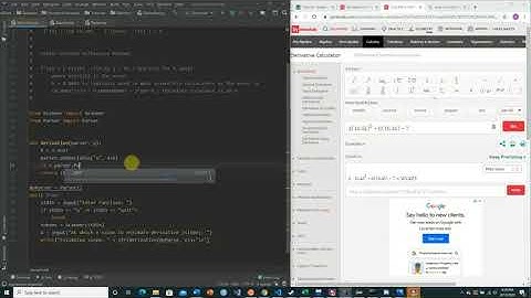Python Center Divided Difference Method Calculator (Derivative Estimation)  (Numeric Methods Part 2)