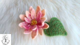 NEEDLE FELTING Water Lily Time Lapse