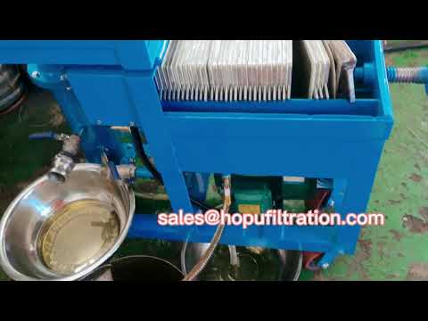 Plate and Frame Paper Oil Purifier, Small Oil Cleaning ...