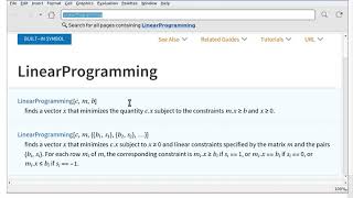 Solving Linear Programming problems on Mathematica