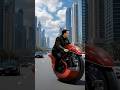 Elon Musk Rides a Futuristic One-Wheel Through Dubai 🇦🇪| AI Video #elonmusk #short #ai #electriccar