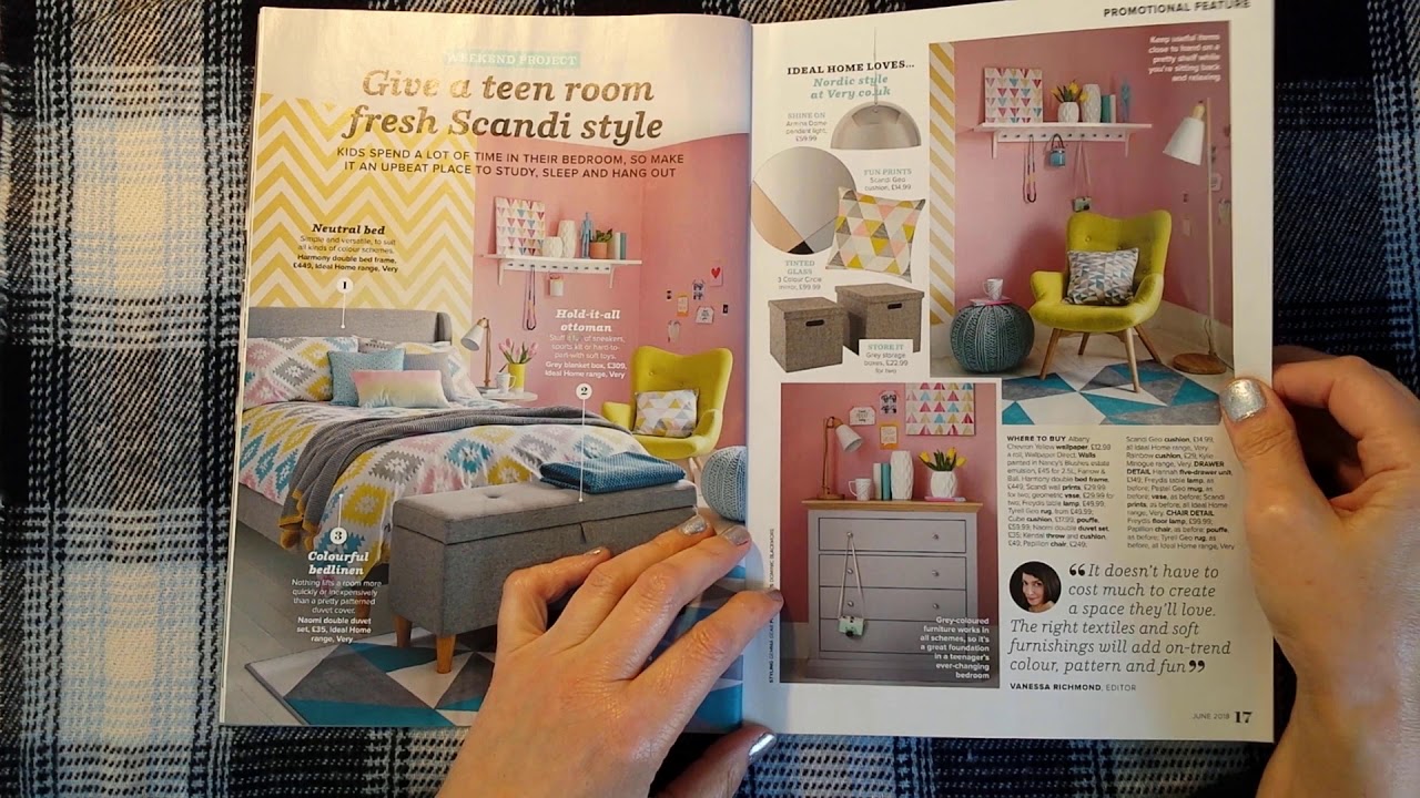 ASMR | Gum Chewing Whisper Ramble & Magazine Reading, Page Turning Sounds!