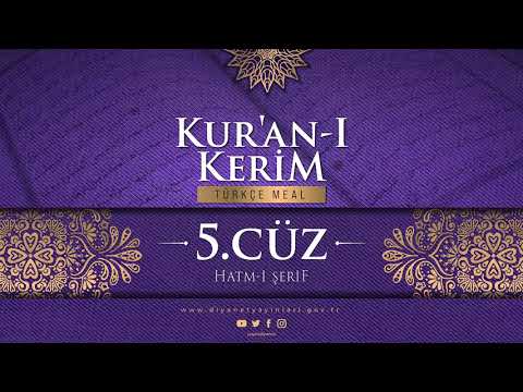 KUR'AN-I KERİM MEALİ - 5.CÜZ