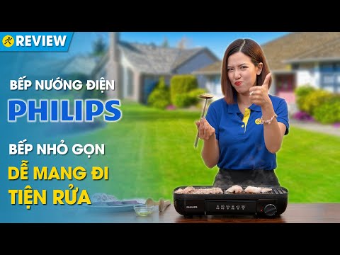 Bếp nướng điện Philips: bếp mini, dễ tháo lắp, tiện di chuyển, tiện vệ sinh (HD6320) • Điện máy XANH