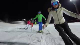 Night skiing in Bormio - Stelvio slope