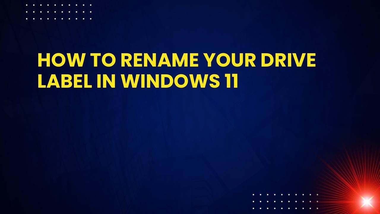 Как переименовать метку диска в Windows 11