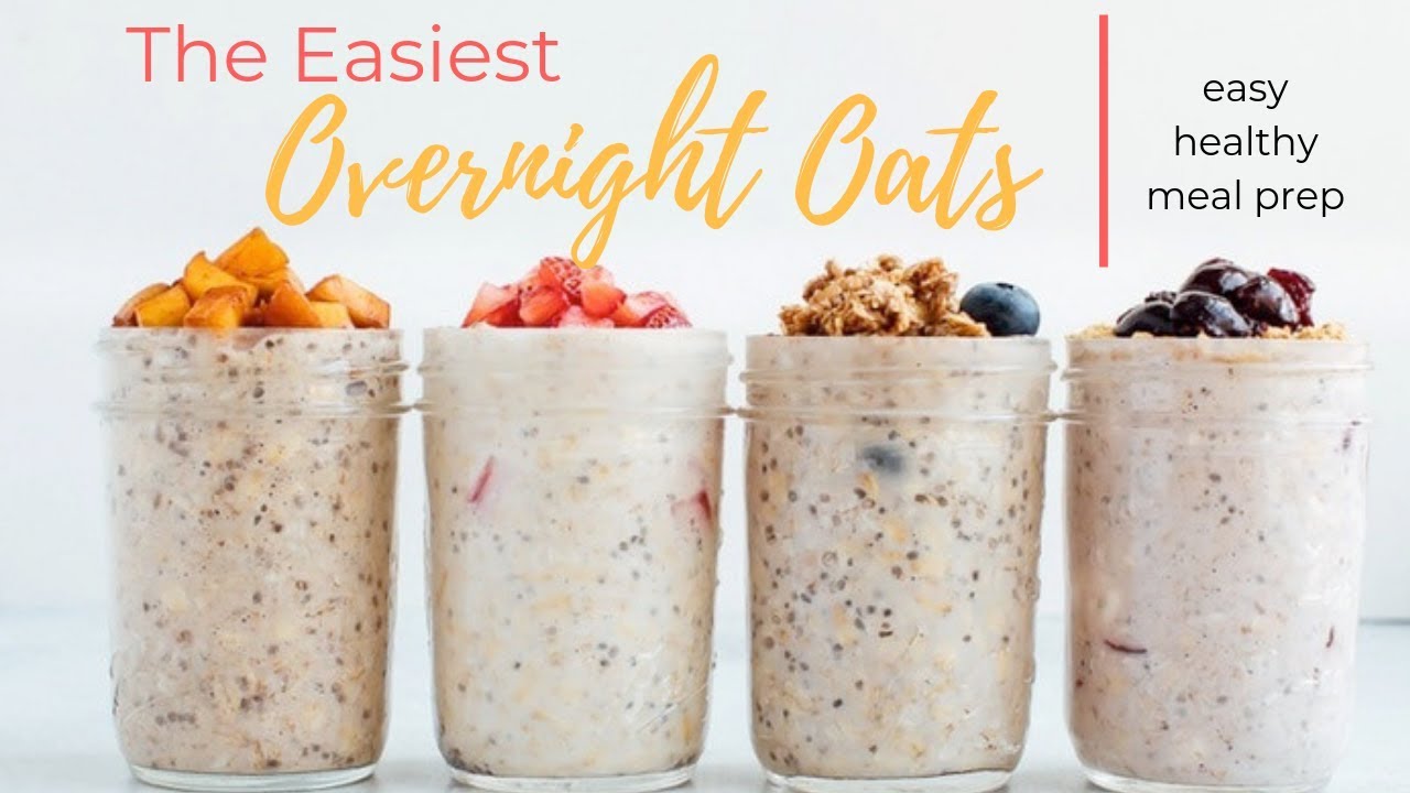 The Easiest Overnight Oatmeal Jars [STEP BY STEP] Easy Meal Prep - YouTube